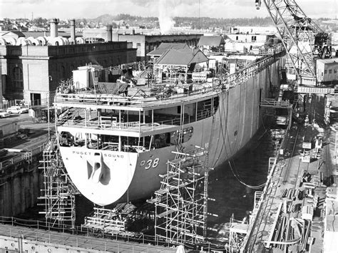 USS Puget Sound under repair