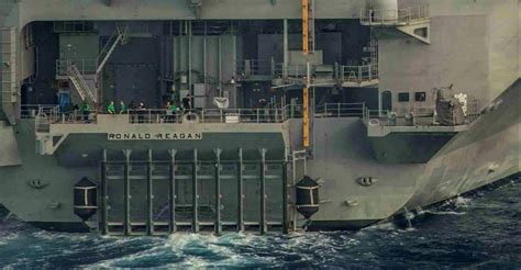 Stern gate of USS Ronald Reagan