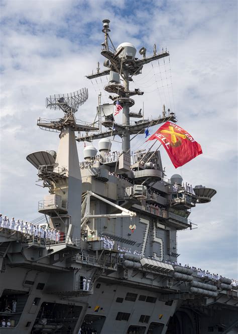 The USS Harry S Truman has a unique design with an angled flight deck