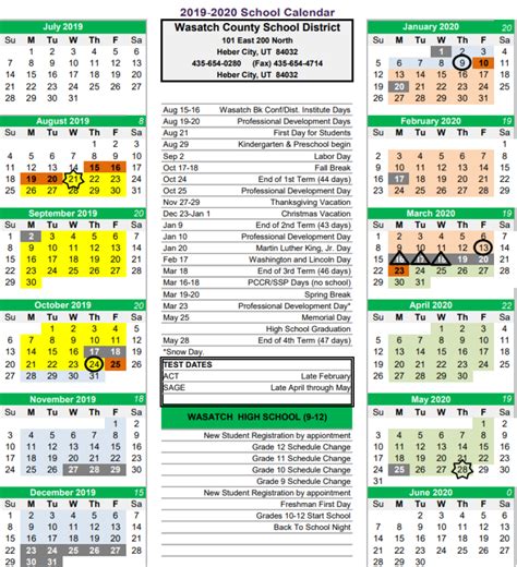 UVU Academic Calendar Overview