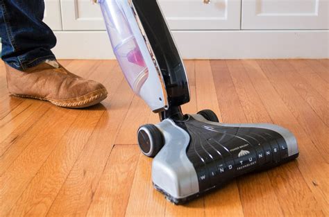 Vacuuming the floor