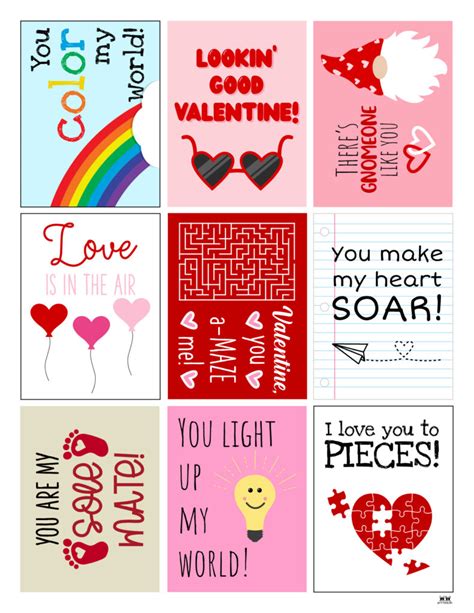 Valentine's Day Printable Cards for Lovers