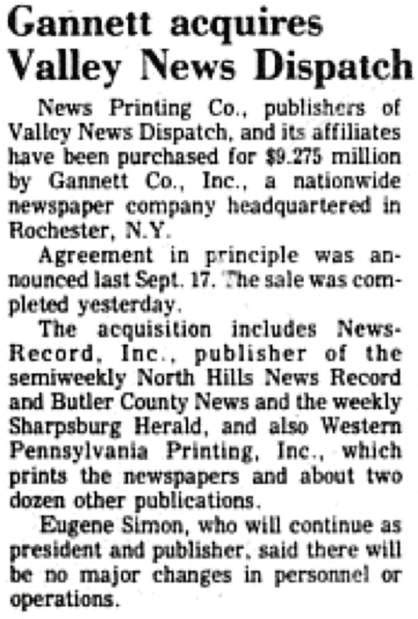 Valley News Dispatch archive