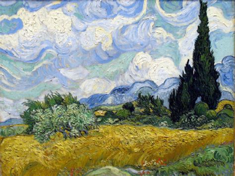 Van Gogh's Wheat Field with Cypresses