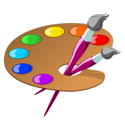 Vibrant Art Palette Clipart for Education