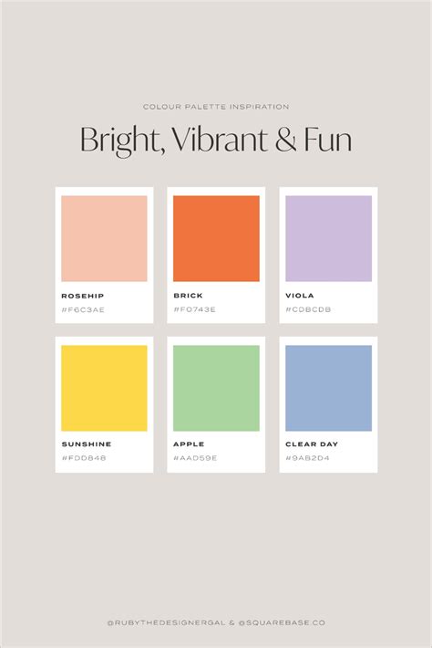 Vibrant color palette inspiration