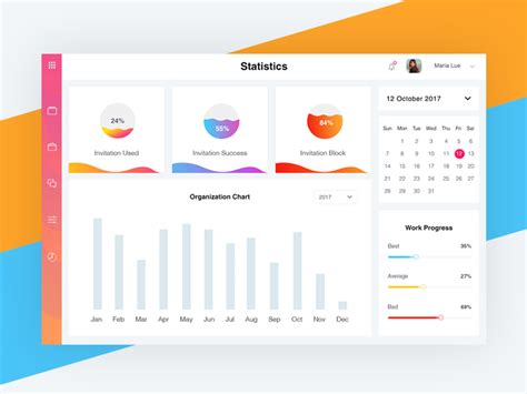 Vibrant dashboard color palette