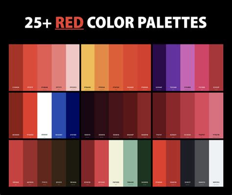 Vibrant Red Color Palettes for Design Inspiration