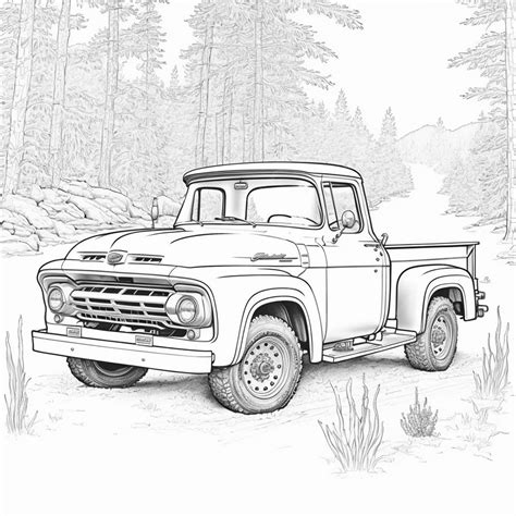 Vintage car coloring page