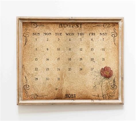 Vintage Inspired Calendar