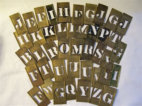 Vintage letter stencils for decorative arts