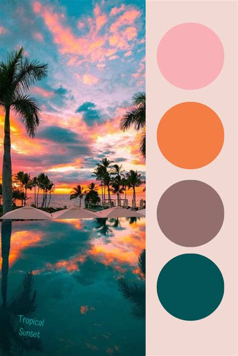 Vintage tropical color palette inspiration