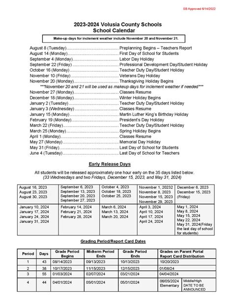 Volusia Schools Calendar Image 7