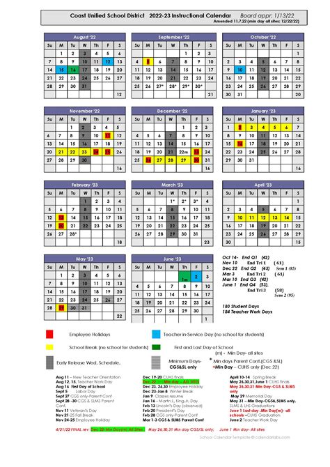 VUSD Calendar Collaboration