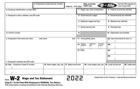 W2 form format