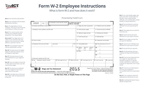 W2 Form Instructions