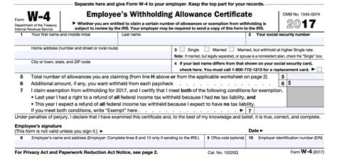 W4 Form Template 1