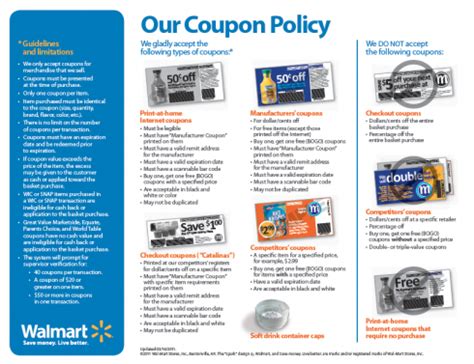 Walmart Coupons Policies