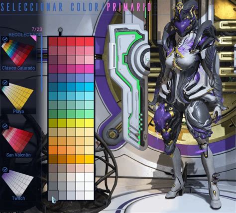 Warframe Color Palette Options