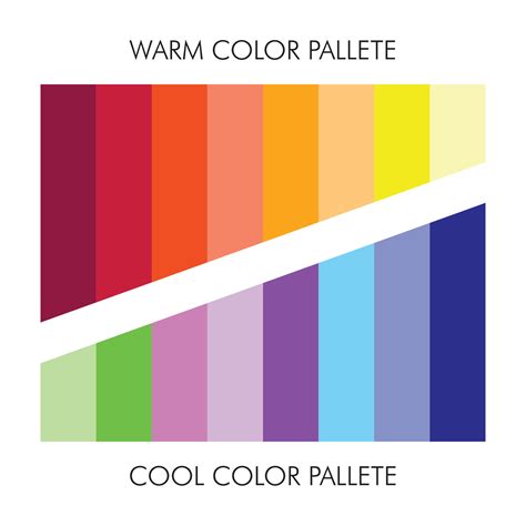 Warm and Cool Colour Palette