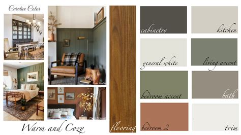 A warm and cozy color palette with warm colors and natural textures