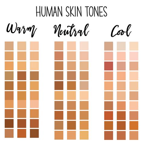 Warm skin tone color palette 1