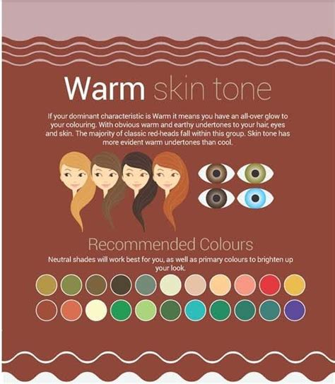 Color palette for warm skin tone