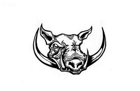 Warthog Tattoo Designs for Women