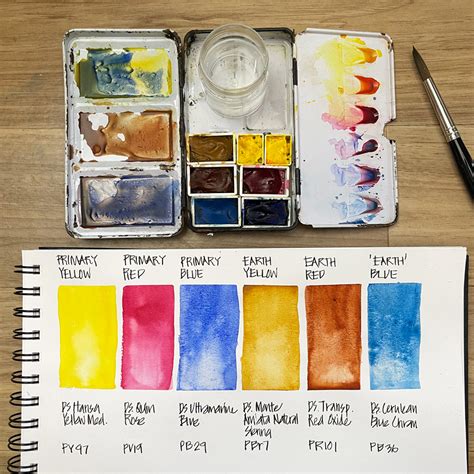 Watercolor palette with lid example 2