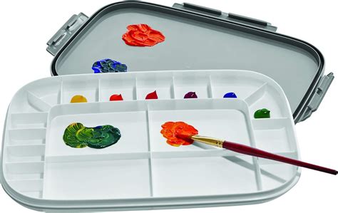 Watercolor palette with mixing tray