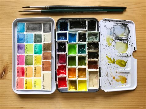 Watercolour palette materials comparison