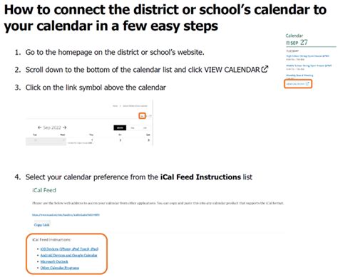 WCASD Calendar Information