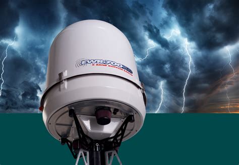 A weather radar system used to track storms and lightning