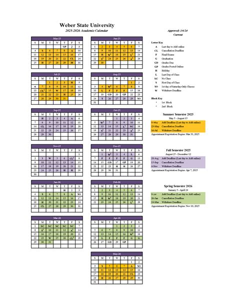 Weber State Calendar Notifications