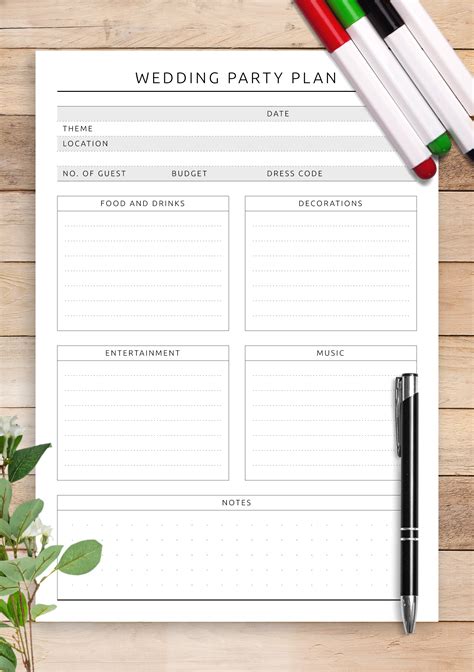 Wedding Planning Template