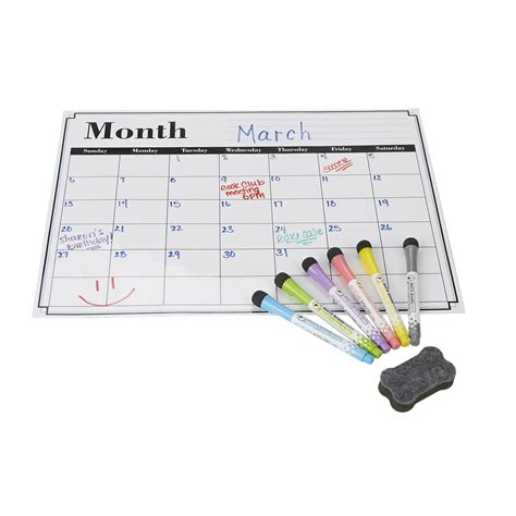 Weekly Calendar Dry Erase Board