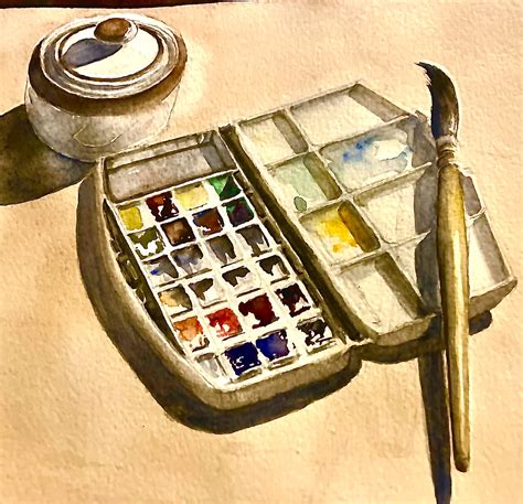 Wet palette still life