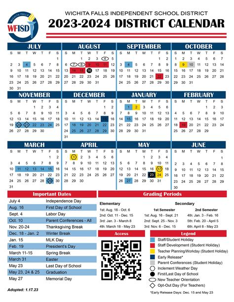 Personalized Wfisd School Calendar