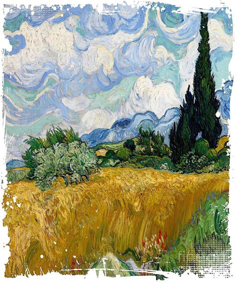 Wheat Field with Cypresses by Van Gogh