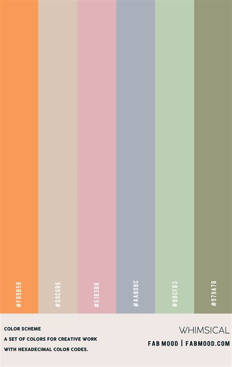 Whimsical color palette