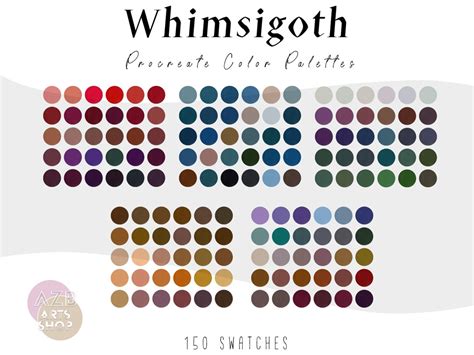 Whimsigoth color palette mood board with dark purple and pastel blue