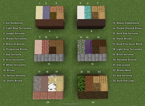 White Block Palette Ideas in Minecraft