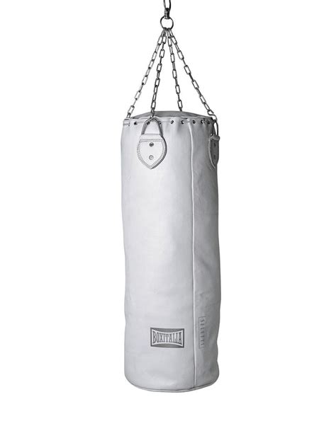 Elevate your training with a white punching bag