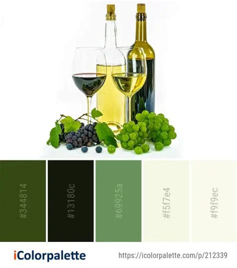 White wine color palette