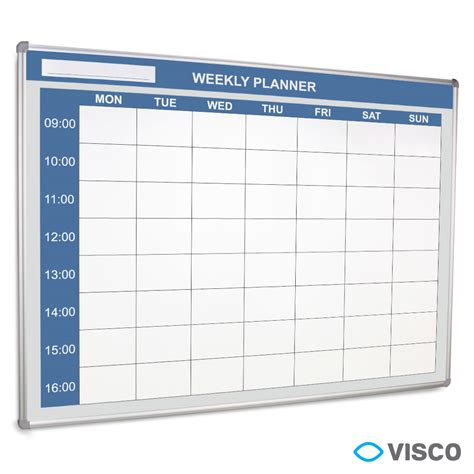 Whiteboard calendar for time management