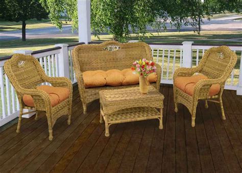 Wicker patio set