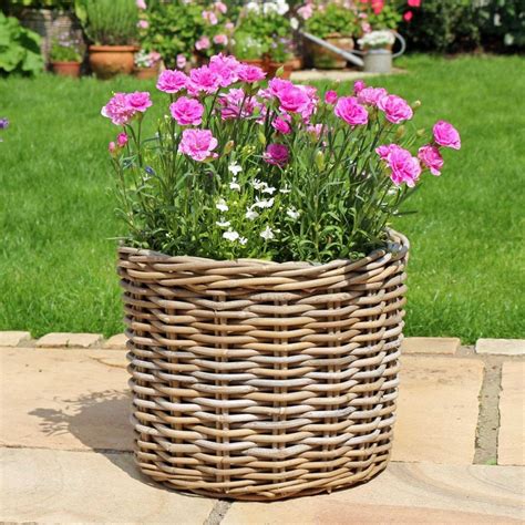 Wicker planters