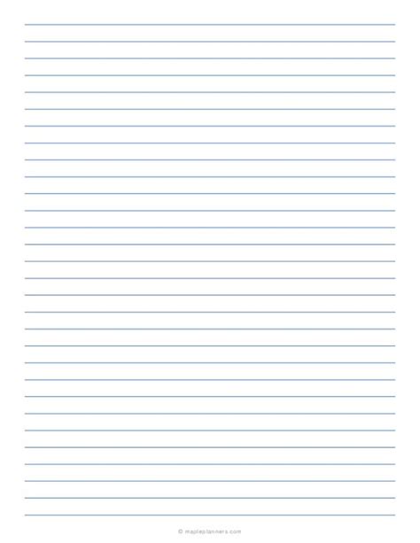 Wide-Ruled Line Paper Templates