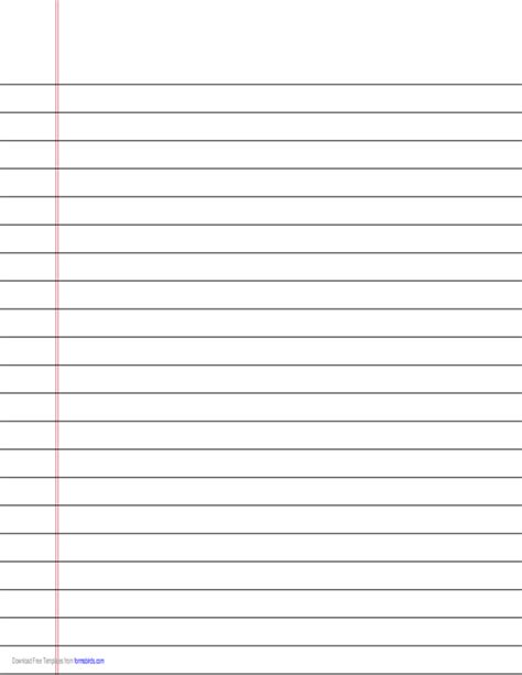 Wide-ruled paper template