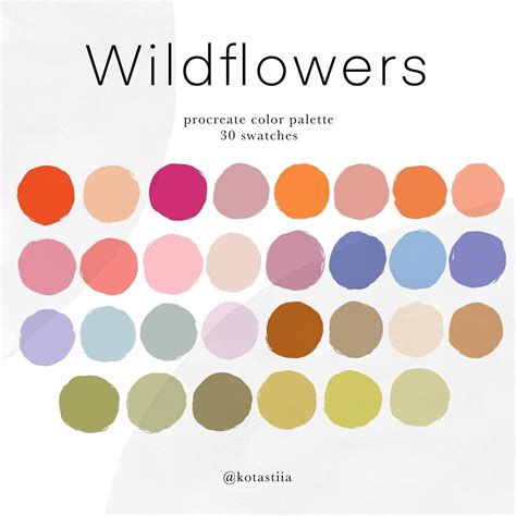 Wildflower wedding color palette inspiration